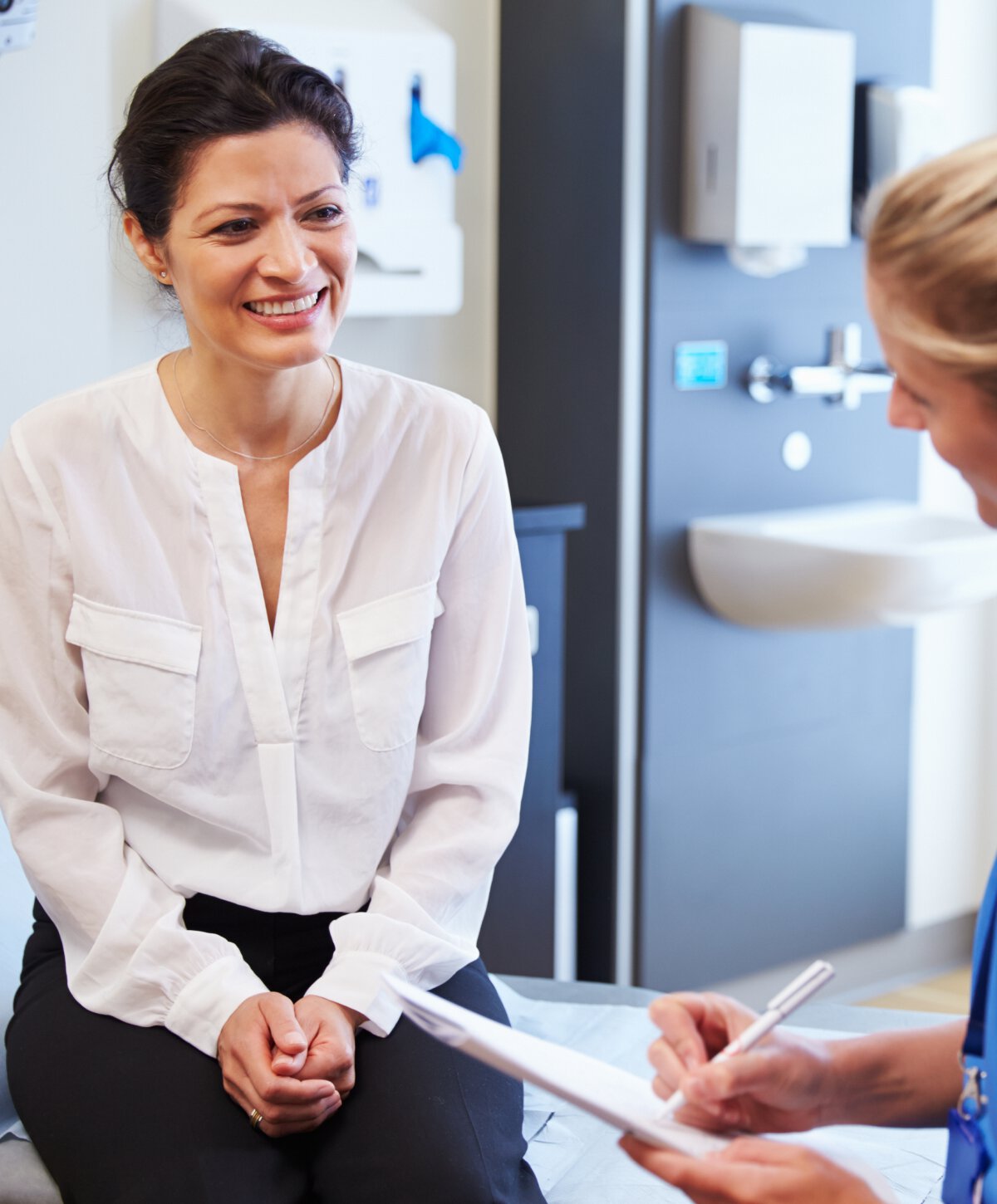 Hollywood patch testing patient with a nurse