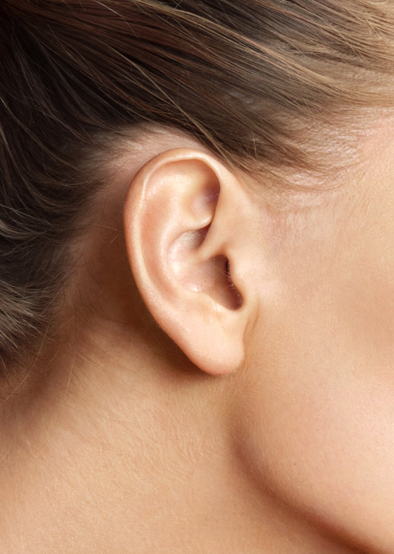 Close-up of ear of Hollywood earache treatment patient